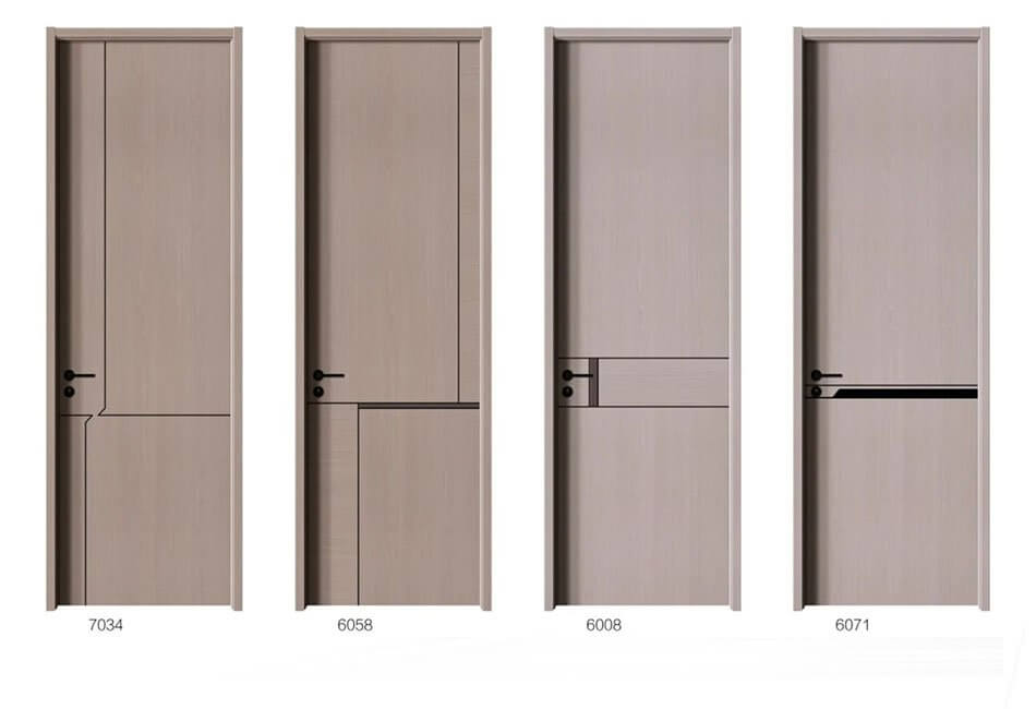 Меламин модон хаалга, Меламин бүрээстэй модон хаалга, бор, ягаан өнгөтай загвар