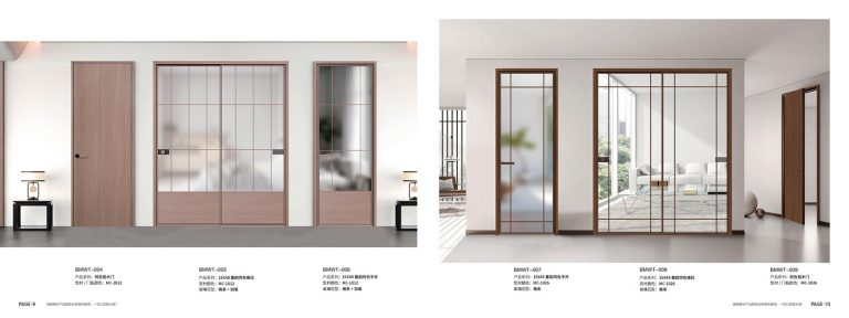 Хоёр төрлийн загвар бүхий шилэн хаалганы зургийг нэгтгэж харуулав.